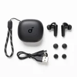 هدفون بلوتوثی انکر مدل SoundCore R50i A3949 با نویز کنسلینگ میکروفون، درگاه شارژ USB Type-C، دارای فناوری AI-Enhanced Calls برای کاهش نویز و بهبود مکالمات، مقاوم در برابر رطوبت و عرق - Image 5